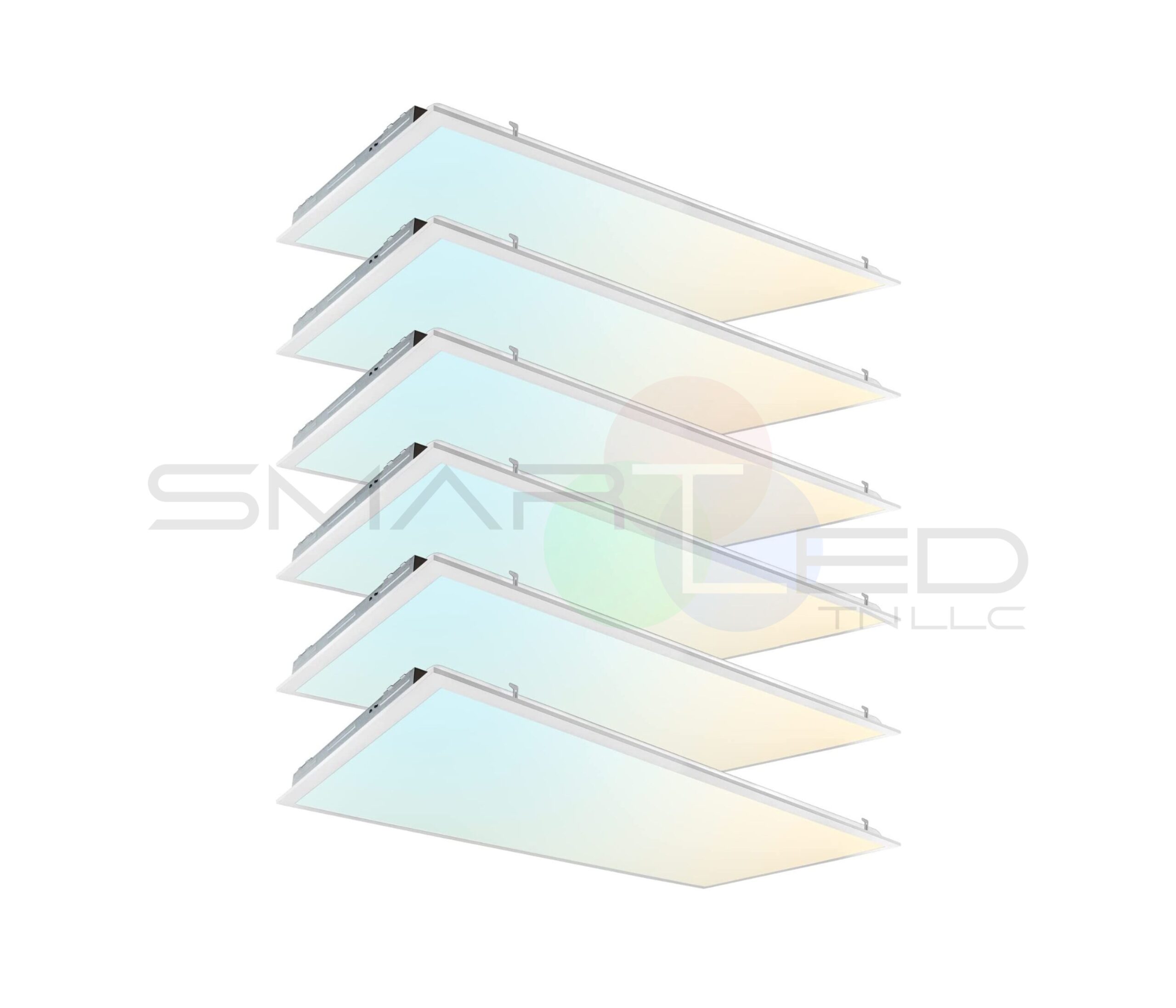 2×4 FT LED Light Flat Panel, 40/50/60W, Color Temperature Selectable 3K | 4K | 5K, Dimmable Recessed Drop Ceiling Lights, 5000/6250/7500 Lumens, Lay in Fixture for Office, 120-277V, UL DLC(6 Pack)